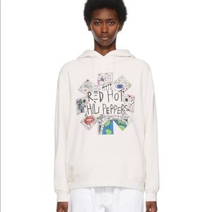 R13 White RHCH Doodle Hoodie